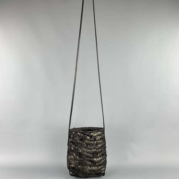 SIMONA TAGLIAFERRI Textured Grey Fabric Shoulder Handbag - Picture 1 of 7